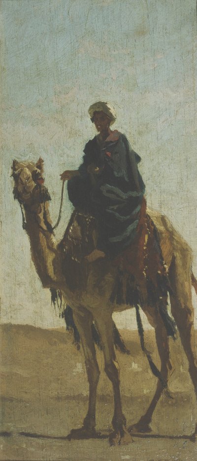 Conductores de camellos en el desierto de Cesare Biseo